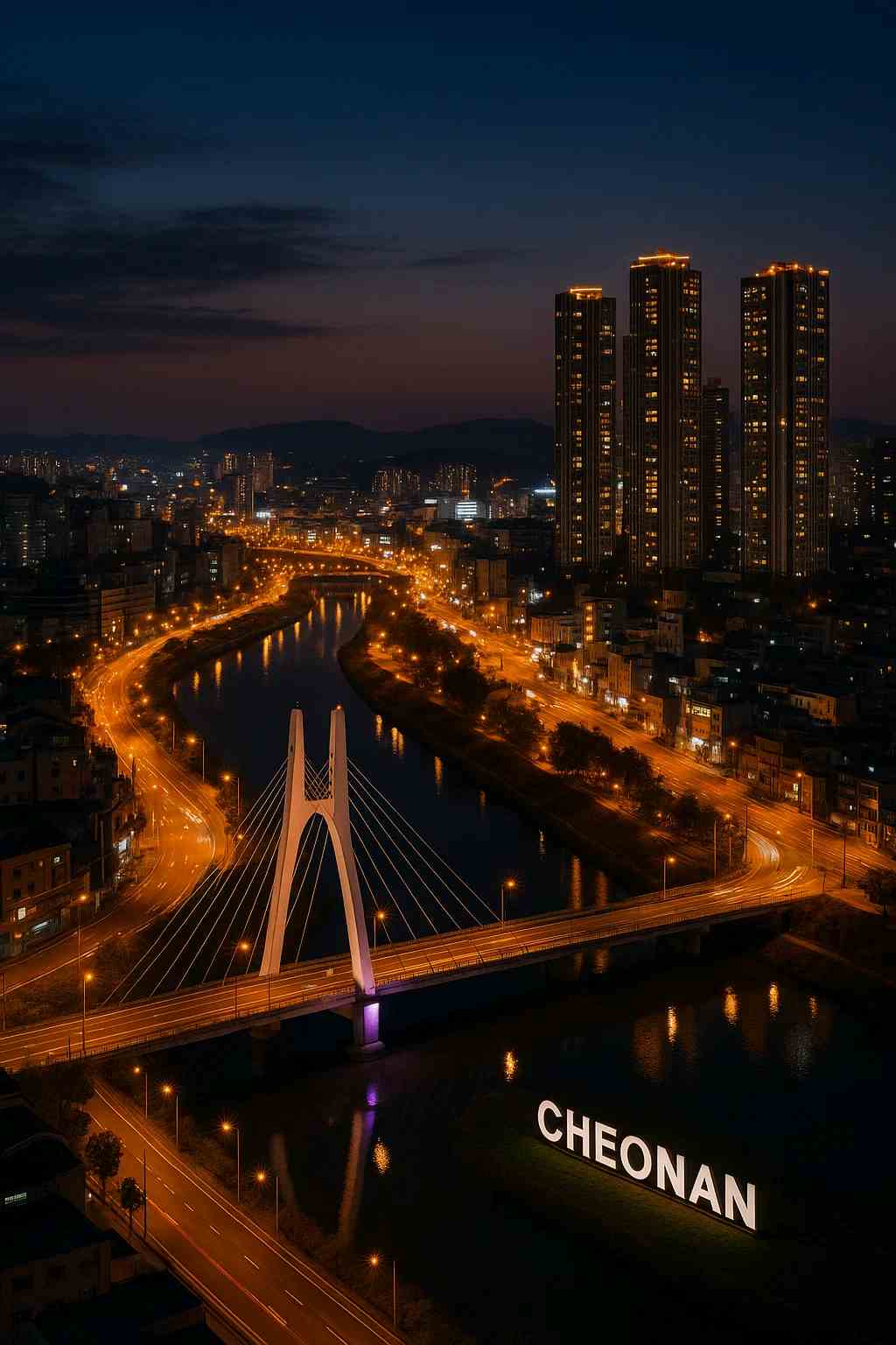 천안 꼭 가볼만한 곳 야경 이미지